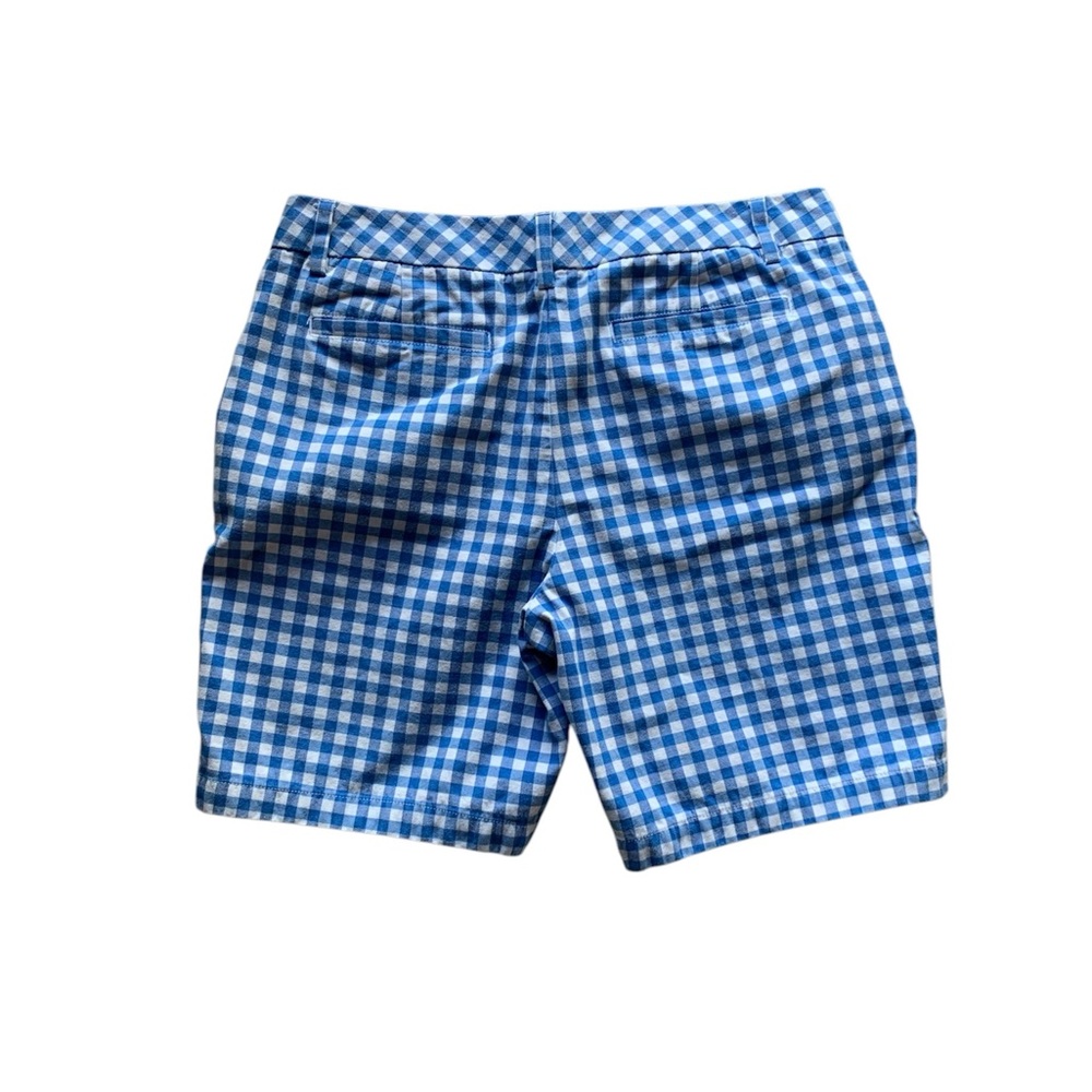 Lands End size 12 petite 12P shorts mid-rise gingham summer preppy coastal - Picture 3 of 11